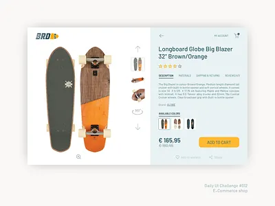 Daily UI #012 | E-Commerce shop 012 daily ui daily ui 012 dailyui012 design e commerce e commerce shop figma graphic design shop single item skateboard