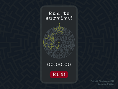 Daily UI 020 | Location tracker 020 app daily ui dailyui020 figma location location tracker map maze timer tracking ui ux ui