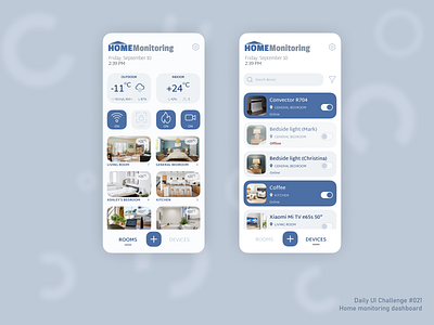 Daily UI #021 | Home monitoring dashboard