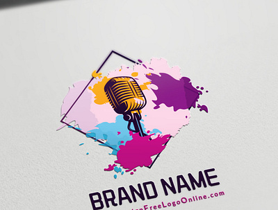 online podcast logo maker mic logo design microphone logo music logo podcast podcast logo youtube logo