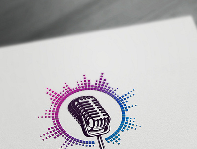Microphone Logo design dj logo logo maker mic logo microphone logo design music logo radio logo