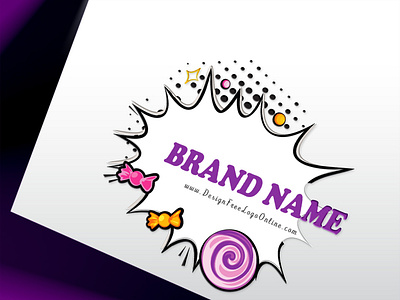 sweet candy logo design