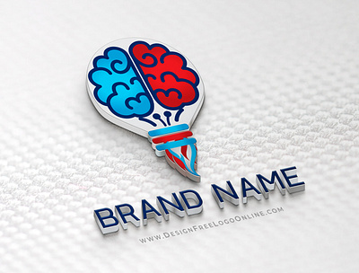 Customize Your Brain Idea Logo Online brain idea logo brain image brain logo education logos idea logo logo design logo maker