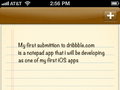 iOS notepad app
