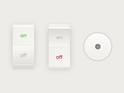 CSS switch and push button
