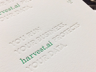 Letterpress Business Cards blind debossing business cards harvest.ai letterpress security