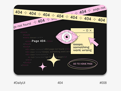 DailyUI 008 404 page 404page daily 100 challenge dailyui dailyuichallenge ui ux web