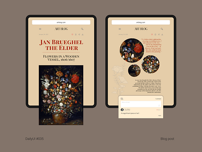DailyUI 035 Blog post