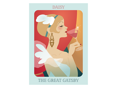 The Great Gatsby. Daisy. illustration vector