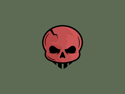 Red Skull art branding clean design flat graphic graphic design icon illustration illustrator logo minimal ui vector web