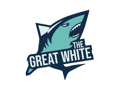 The Great White art artwork branding clean design flat graphic graphic design icon illustration illustrator logo minimal shark ui vector web