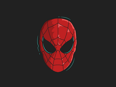 Spiderman Mask art artwork branding clean design flat graphic graphic design icon illustration illustrator logo marvel mcu minimal spiderman ui vector web