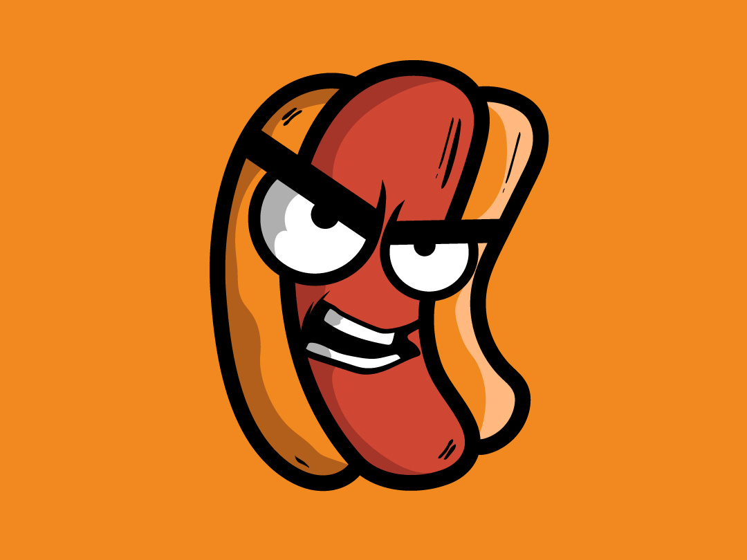 hot dog artwork