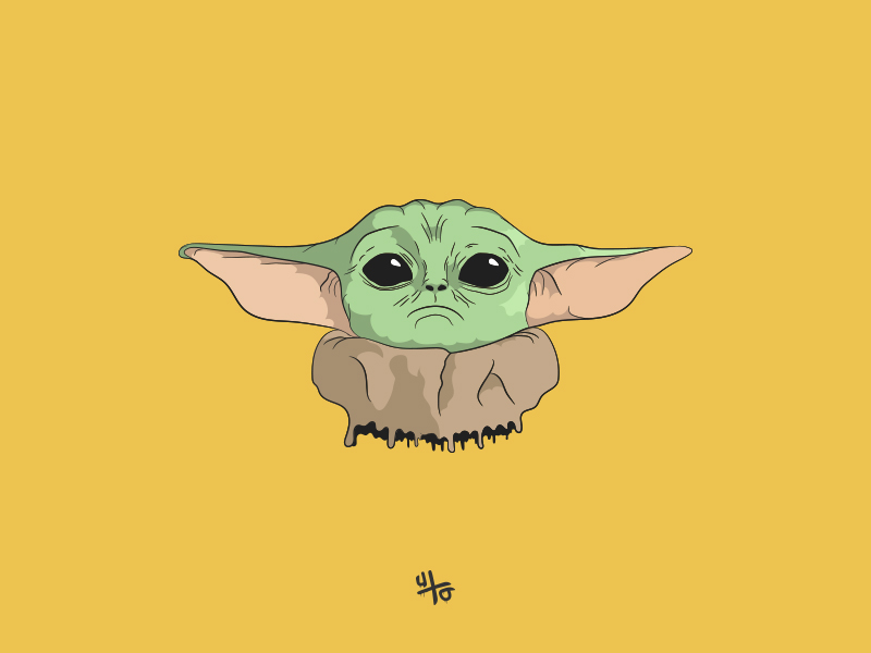 Baby Yoda Sketch by Rogie on Dribbble