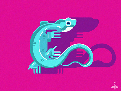 Daily Doodle - Lizard adobe illustrator amphibian blue color contrast daily art daily doodle daily illustration flat flat design illustration lizards pink vector vector art vector illustration