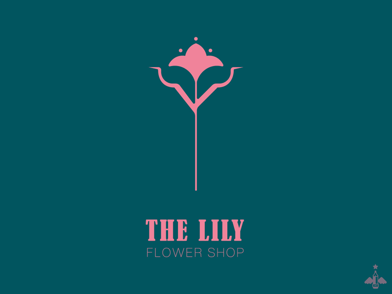 Daily Exercise - Minimalist Logo "The Lily" branding flat design green illustration lily logo logo creation logo design logotype minimalism minimalist pink the lily vector