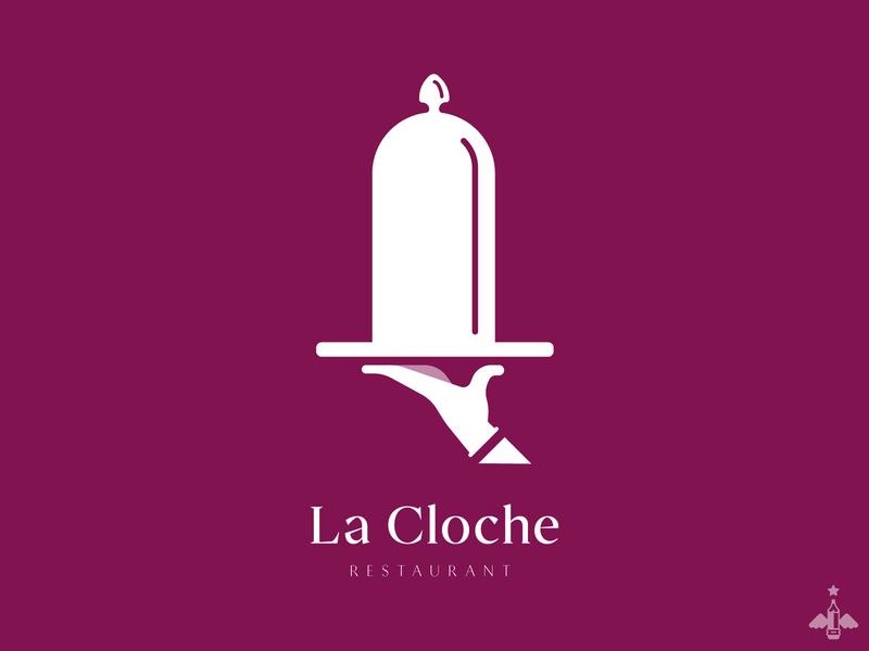 Logo Creation Restaurant "La Cloche" bordeaux daily art daily doodle flat design la cloche logo logo creation logo design logo design concept logotype minimalism minimalist posh restaurant restaurant branding vector