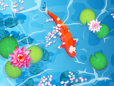 Daily Doodle Exercise - Koi in a Pond