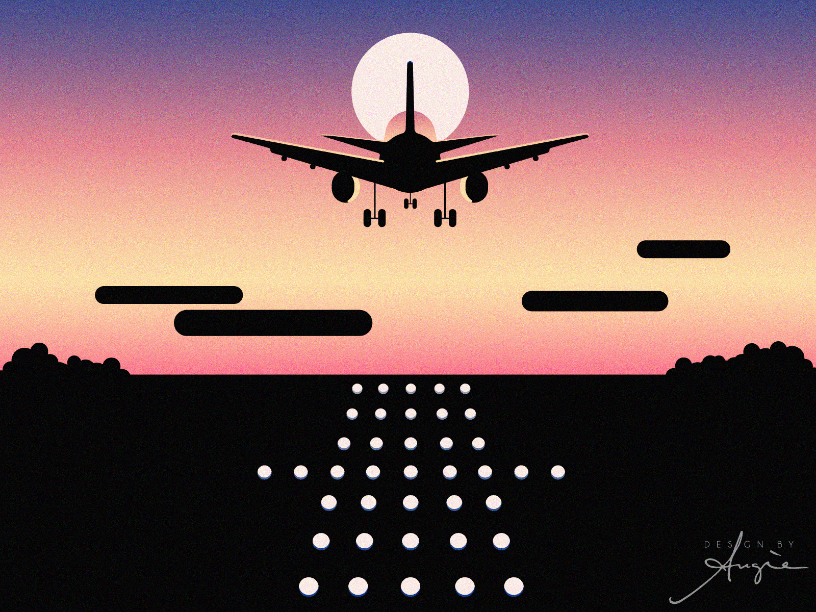 Daily Doodle Exercise - Plane Landing By Angie Mathot On Dribbble