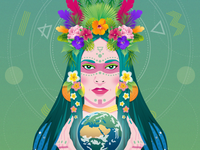 Sol Sister - Nature Goddess by Angie Mathot on Dribbble