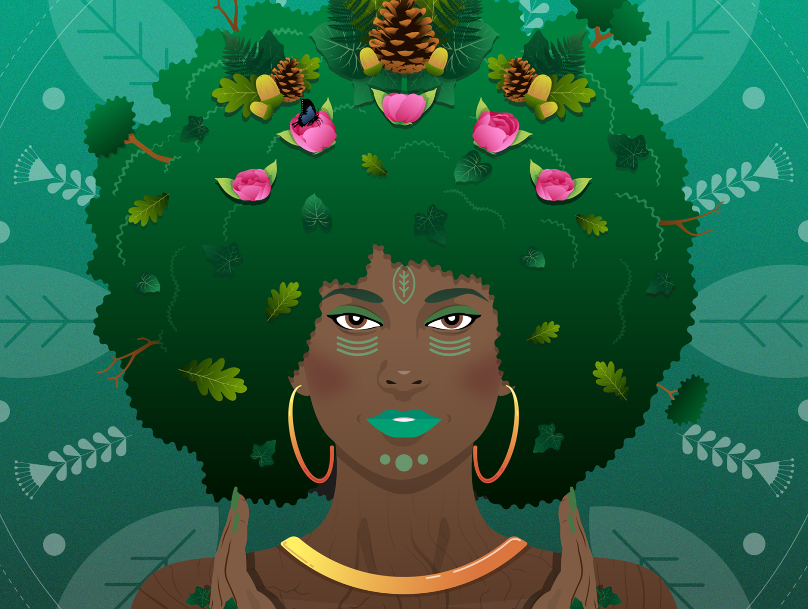 Sol Sister - Nature Goddess by Angie Mathot on Dribbble