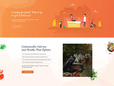 Fresh Curry design homepage design options design illustration interaction user experience user interface