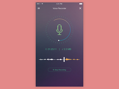Sound Recorder App Screen