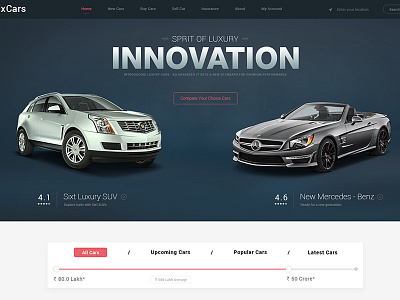 CarDekho Home page concept