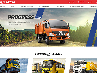 Eicher Website experience interface user