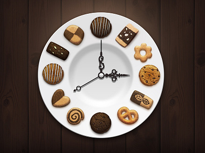 Time for afternoon tea! cookie icon ui