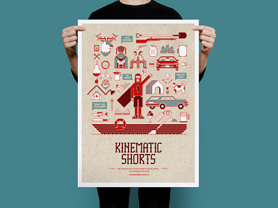 Kinematic Shorts design drawing graphic illustration irinastepanova kinematic shorts movie poster type typography vector