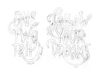 OneTwoTrip print dreams illustration irinastepanova lettering onetwotrip print travel trip typography