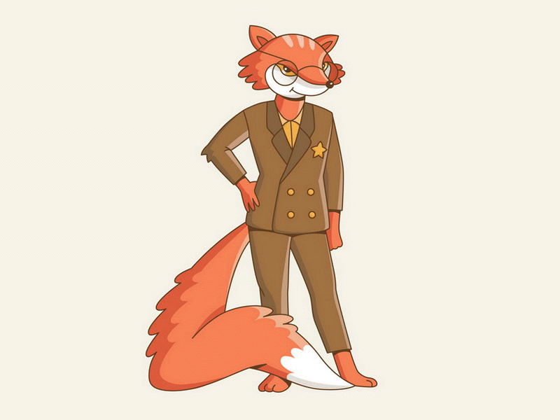 Mister Fox character fox illustration ink irinaklimina irinaklmn personage vector