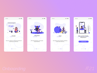 Onboarding app design challenge character creativity daily 100 challenge dailyui design designer digital graphicdesign illustration influence landing page design onboarding ui onbording people illustration ui uidesign ux uxdesign