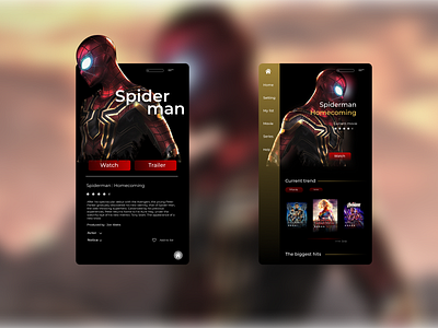 Watch Movie app design daily 100 challenge dailyui design designer graphicdesign inspiration mobile movie app tv app ui uidesign uidesigner ux uxdesign uxdesigner