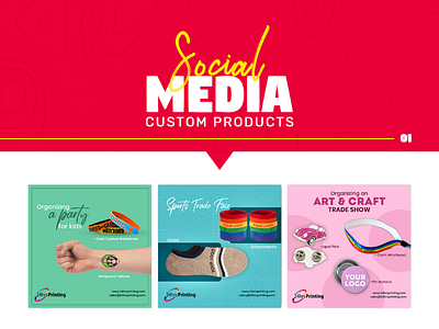 Custom Products Social Media creatives custom products lapel pins personalized products pin buttons products social media social media posts socks tattoos wristband
