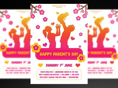 Parent’s Day flyer + Social Media flyer free psd parenthood parenting parents parents day parents day flyer parents day social media photoshop social media post