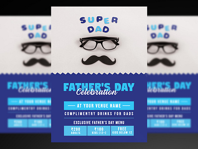 Father’s day flyer + Social Media Post celebration dad daddy father fathers day fathers day celebration fathers day flyer fathers day social media free psd social media social media post