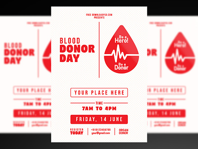 Blood Donor Day Flyer + Social Media blood donation blood donor blood donor day blood donor day flyer blood donor social media flyer organ donor social media social media post worlds blood donor day