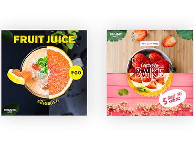 Fruit Juice & Strawberry Tart Social Media