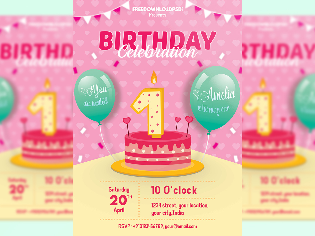 Birthday Party Invitation by Maitrayee on Dribbble