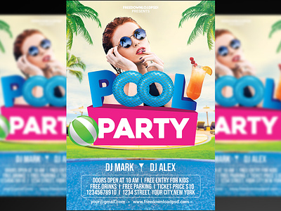 pool party flyer template