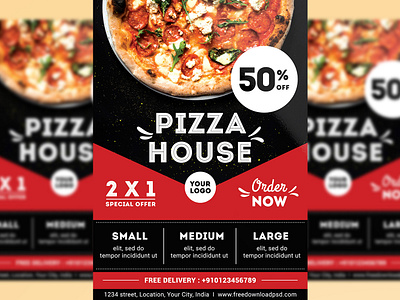 Pizza Flyer Designs Themes Templates And Downloadable Graphic Elements On Dribbble