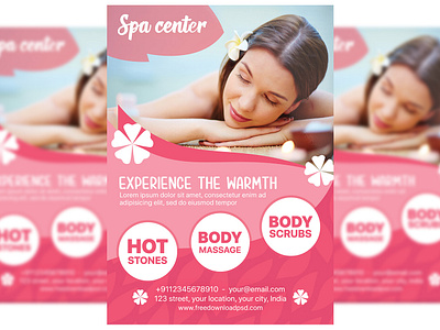 Spa Flyer + Social Media Post body massage body scrubs flyer flyer design flyer template free psd psd download relax social media social media post spa spa center spa center flyer spa center social media spa flyer