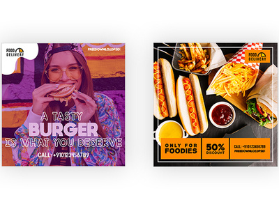 Food Delivery Social Media burger burger social media delivery fast food food food and drink food delivery food delivery social media food social media foodies free psd french fries social media social media design social media post