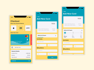 #DailyUI #002-Credit Card Checkout credit card checkout dailyui dailyui 002 interface design mobile app ui design uiux uiuxdesign ux design