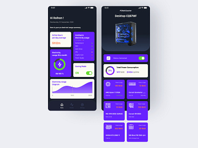 Electricity Calculator App app design electricity app mobile app design ui ux ui design uidesign uiux design