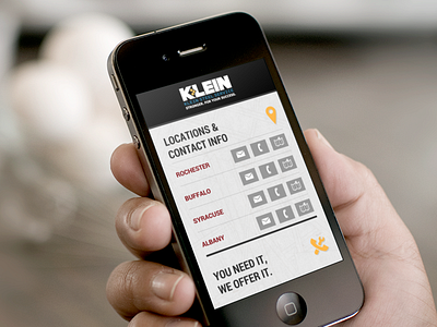 Klein Steel Mobile design interface mobile screen touch ui ux web