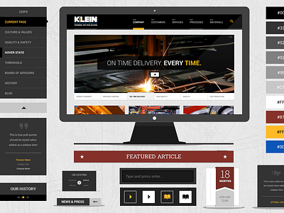 Klein Steel UI Kit design elements flat graphics interface kit steel ui ux