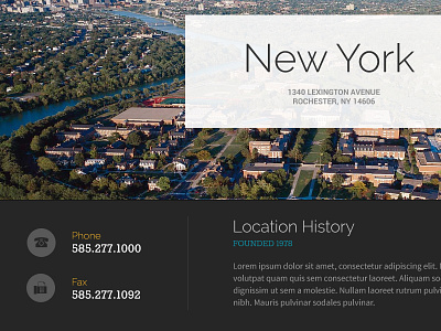 Location Detail Page design location ui ux website